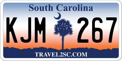 SC license plate KJM267