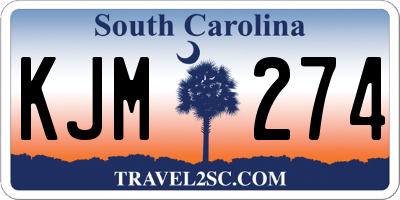 SC license plate KJM274