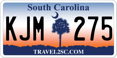 SC license plate KJM275