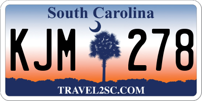 SC license plate KJM278