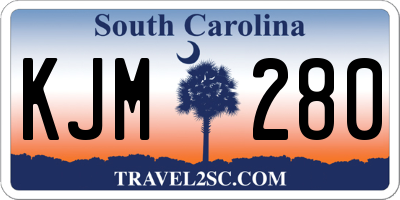 SC license plate KJM280