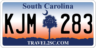 SC license plate KJM283