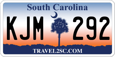 SC license plate KJM292