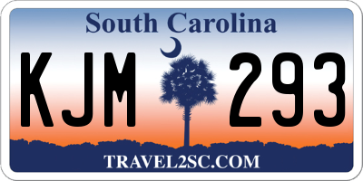 SC license plate KJM293