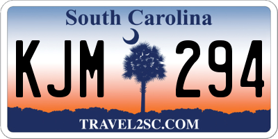 SC license plate KJM294