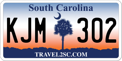 SC license plate KJM302