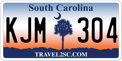SC license plate KJM304
