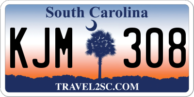 SC license plate KJM308