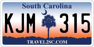 SC license plate KJM315