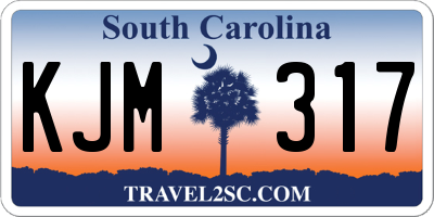 SC license plate KJM317