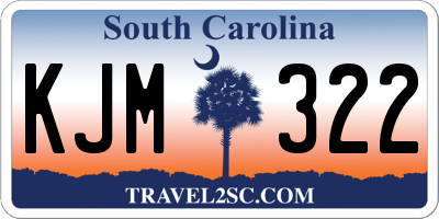 SC license plate KJM322