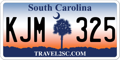 SC license plate KJM325