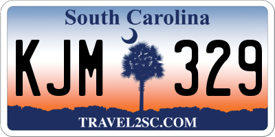 SC license plate KJM329