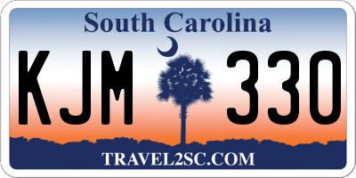 SC license plate KJM330
