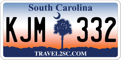 SC license plate KJM332