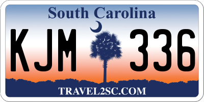 SC license plate KJM336