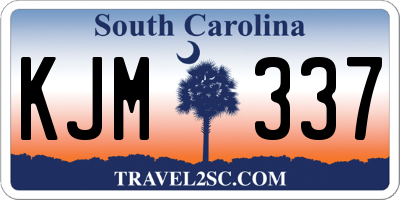 SC license plate KJM337