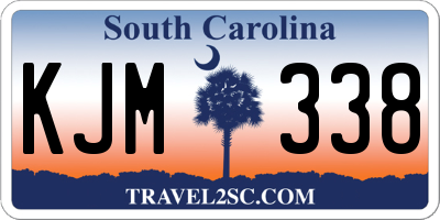 SC license plate KJM338