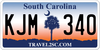 SC license plate KJM340