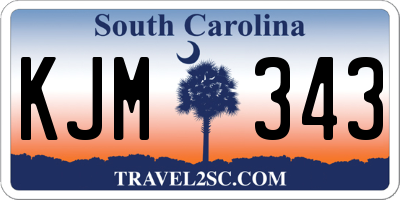SC license plate KJM343