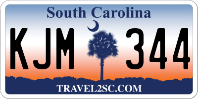 SC license plate KJM344