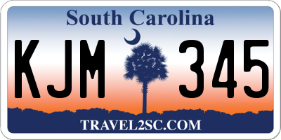 SC license plate KJM345