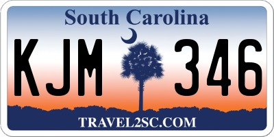 SC license plate KJM346