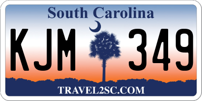 SC license plate KJM349