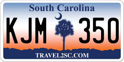 SC license plate KJM350