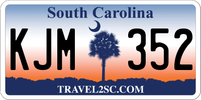 SC license plate KJM352