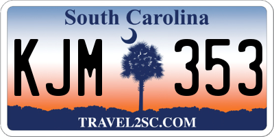 SC license plate KJM353