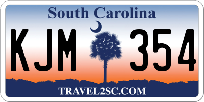 SC license plate KJM354
