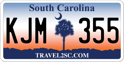 SC license plate KJM355