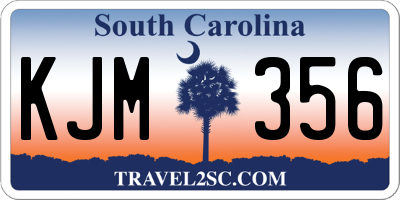SC license plate KJM356