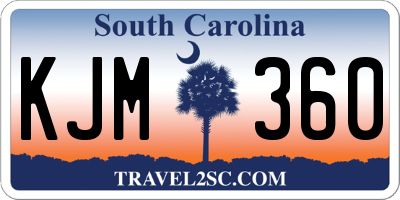 SC license plate KJM360
