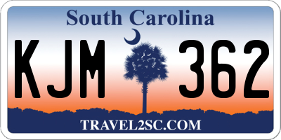 SC license plate KJM362