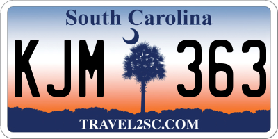 SC license plate KJM363