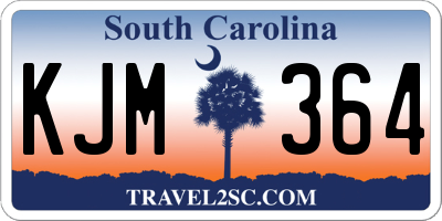 SC license plate KJM364