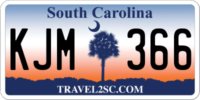 SC license plate KJM366