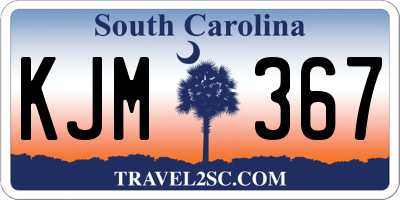 SC license plate KJM367