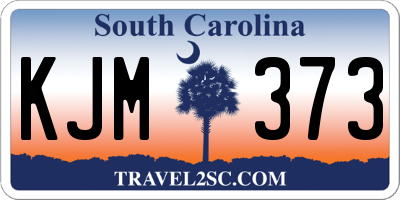 SC license plate KJM373