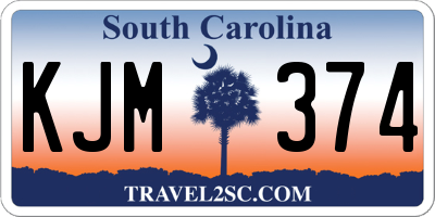SC license plate KJM374