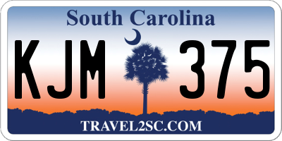 SC license plate KJM375