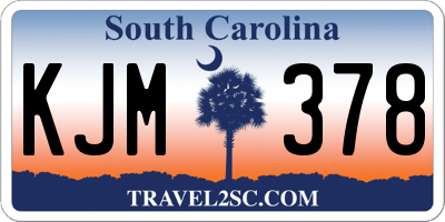 SC license plate KJM378