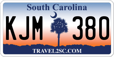 SC license plate KJM380