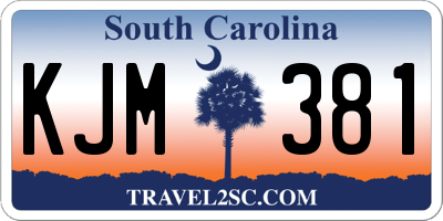 SC license plate KJM381