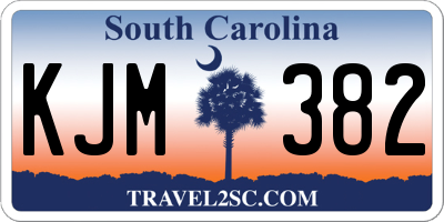 SC license plate KJM382