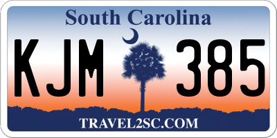 SC license plate KJM385