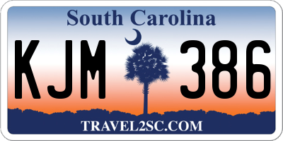 SC license plate KJM386