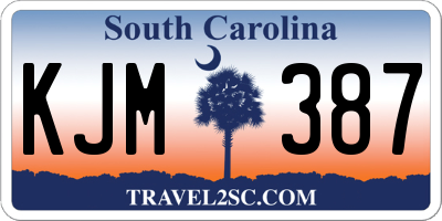 SC license plate KJM387